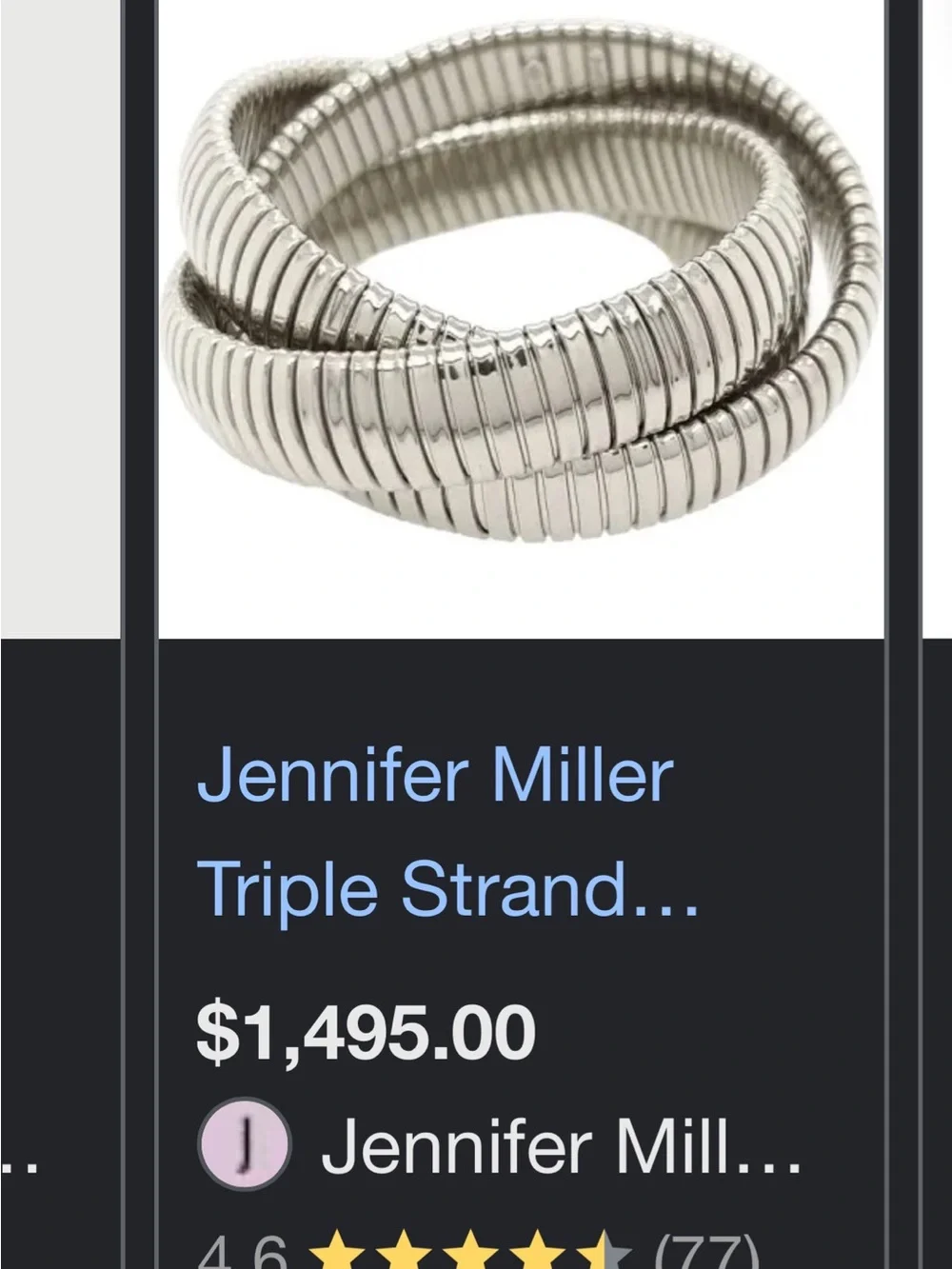 Silver Tone Flexible Intertwined Snakey look Wrap Bracelet